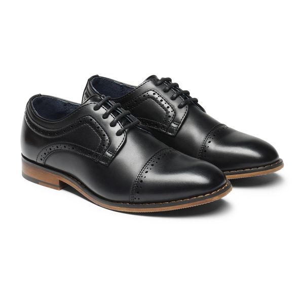Boys' Dress Shoes with Non-Slip Outsole - BLACK - 5